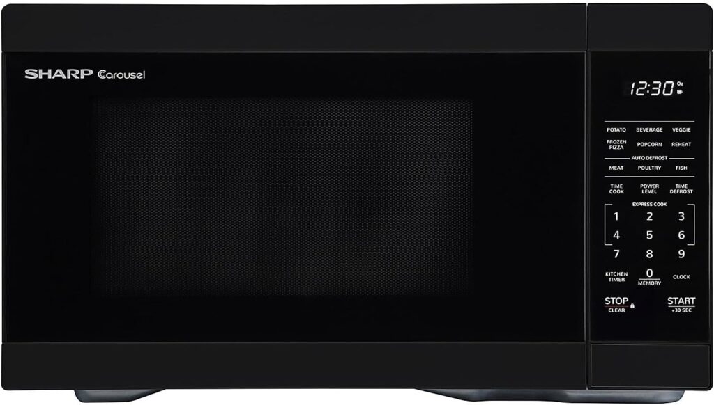 Sharp 1.1-Cu. Ft. Countertop Microwave Oven, Black (Smc1161hb)