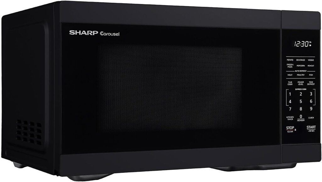 Sharp 1.1-Cu. Ft. Countertop Microwave Oven, Black (Smc1161hb)