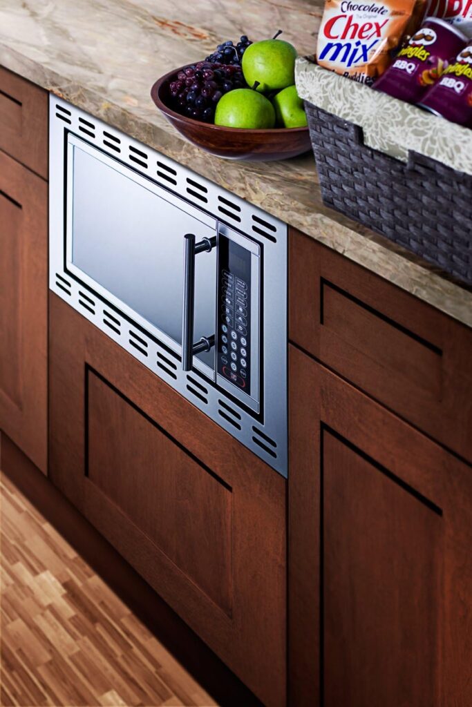 Summit OTR24 24 Built-In Microwave With Mirror Finish Door, Trim, and One-Touch Digital Controls, Stainless-Steel
